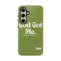 God Got Me KVOM Tough Case, White Print