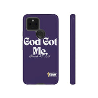 God Got Me KVOM Tough Case, White Print