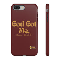 God Got Me KVOM Tough Case, Gold Print