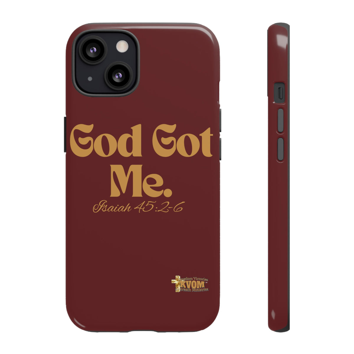 God Got Me KVOM Tough Case, Gold Print