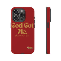 God Got Me KVOM Tough Case, Gold Print