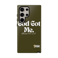 God Got Me KVOM Tough Case, White Print