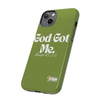 God Got Me KVOM Tough Case, White Print