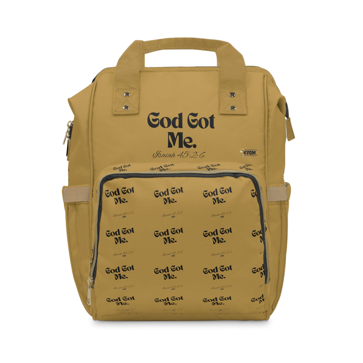 God Got Me KVOM Diaper Backpack, Khaki