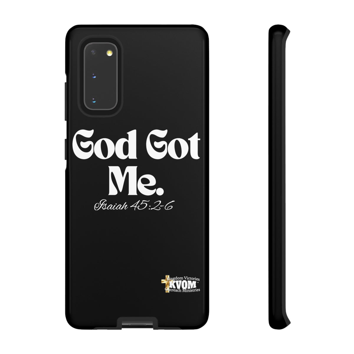 God Got Me KVOM Tough Case, White Print