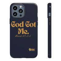 God Got Me KVOM Tough Case, Gold Print