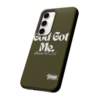 God Got Me KVOM Tough Case, White Print