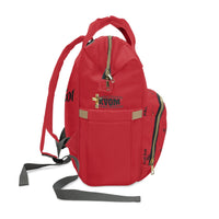 God Got Me KVOM Diaper Backpack, Red