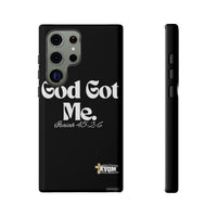 God Got Me KVOM Tough Case, White Print