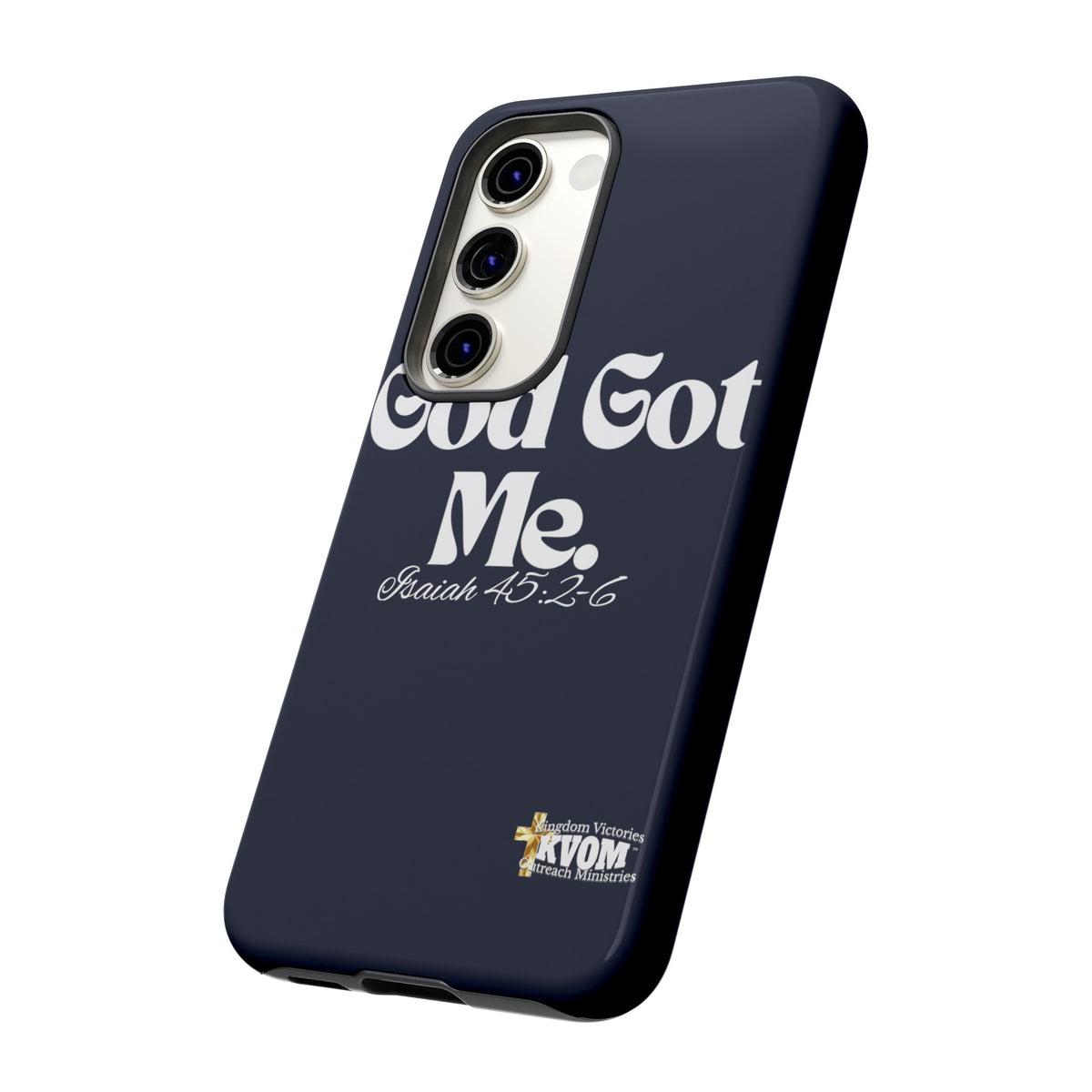 God Got Me KVOM Tough Case, White Print