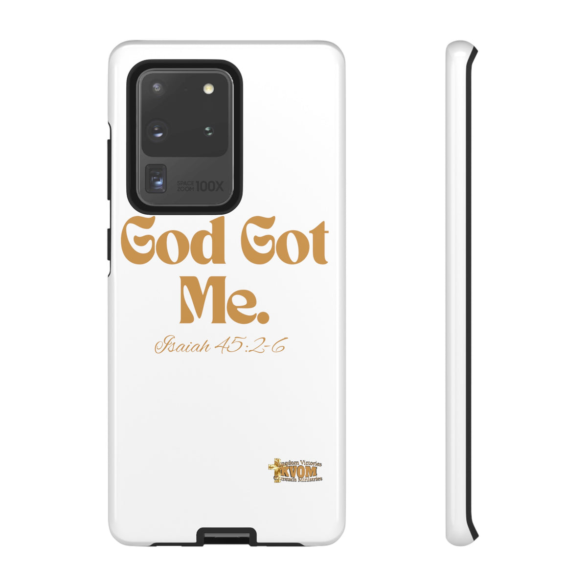 God Got Me KVOM Tough Case, Gold Print