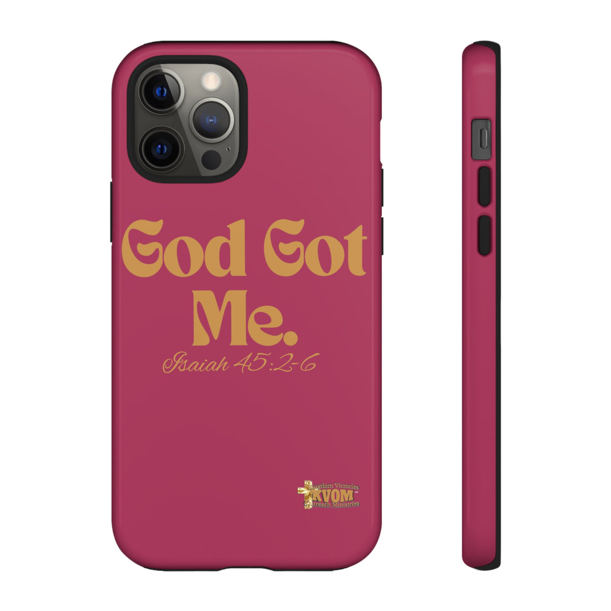 God Got Me KVOM Tough Case, Gold Print