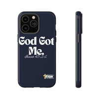 God Got Me KVOM Tough Case, White Print