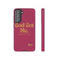 God Got Me KVOM Tough Case, Gold Print