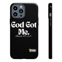 God Got Me KVOM Tough Case, White Print