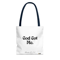 God Got Me Tote Bag White & Black