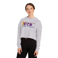 KVOM Logo Women’s Cropped Hoodie, Moses Temple Colored Logo