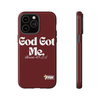 God Got Me KVOM Tough Case, White Print