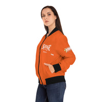 Savage in Prayer Women's Bomber Jacket, Orange