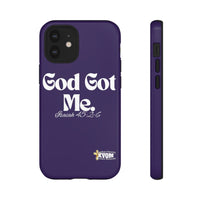 God Got Me KVOM Tough Case, White Print