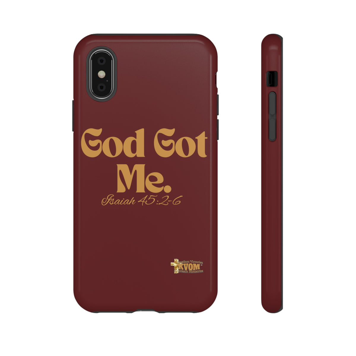 God Got Me KVOM Tough Case, Gold Print