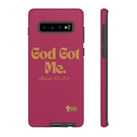 God Got Me KVOM Tough Case, Gold Print