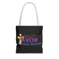 KVOM Logo Tote Bag, Black, Moses Temple Colored Logo