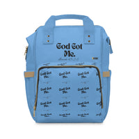 God Got Me KVOM Diaper Backpack, Blue