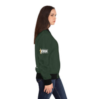 Savage in Prayer Women's Bomber Jacket, Forest Green