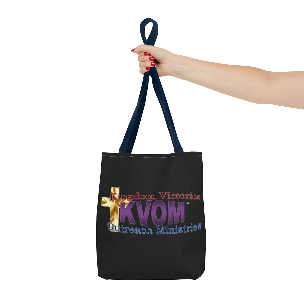 KVOM Logo Tote Bag, Black, Moses Temple Colored Logo