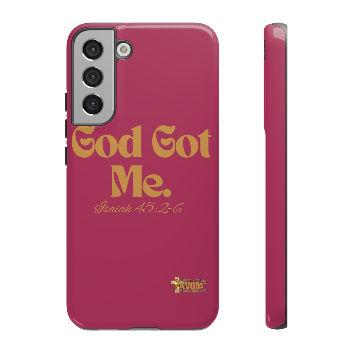 God Got Me KVOM Tough Case, Gold Print