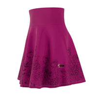 Stretched Series BLESSED Women's Skater Skirt, Deep Berry