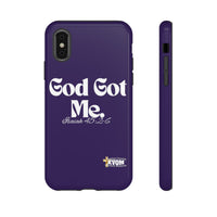 God Got Me KVOM Tough Case, White Print