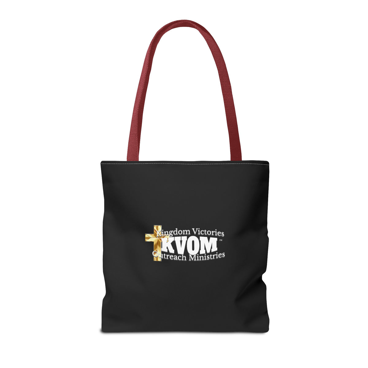 KVOM Logo Tote Bag, Black, White Logo