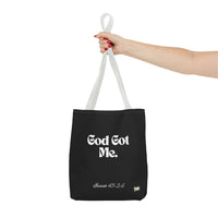 God Got Me Tote Bag: Black & White