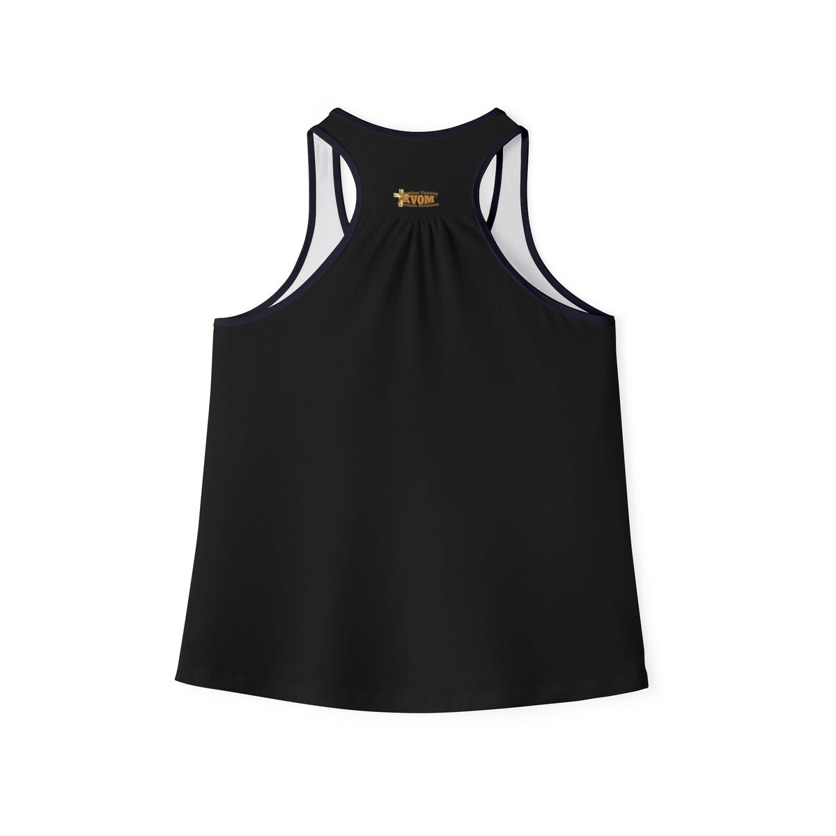 Christ The King Women's Stretchy Tank, Black & Gold