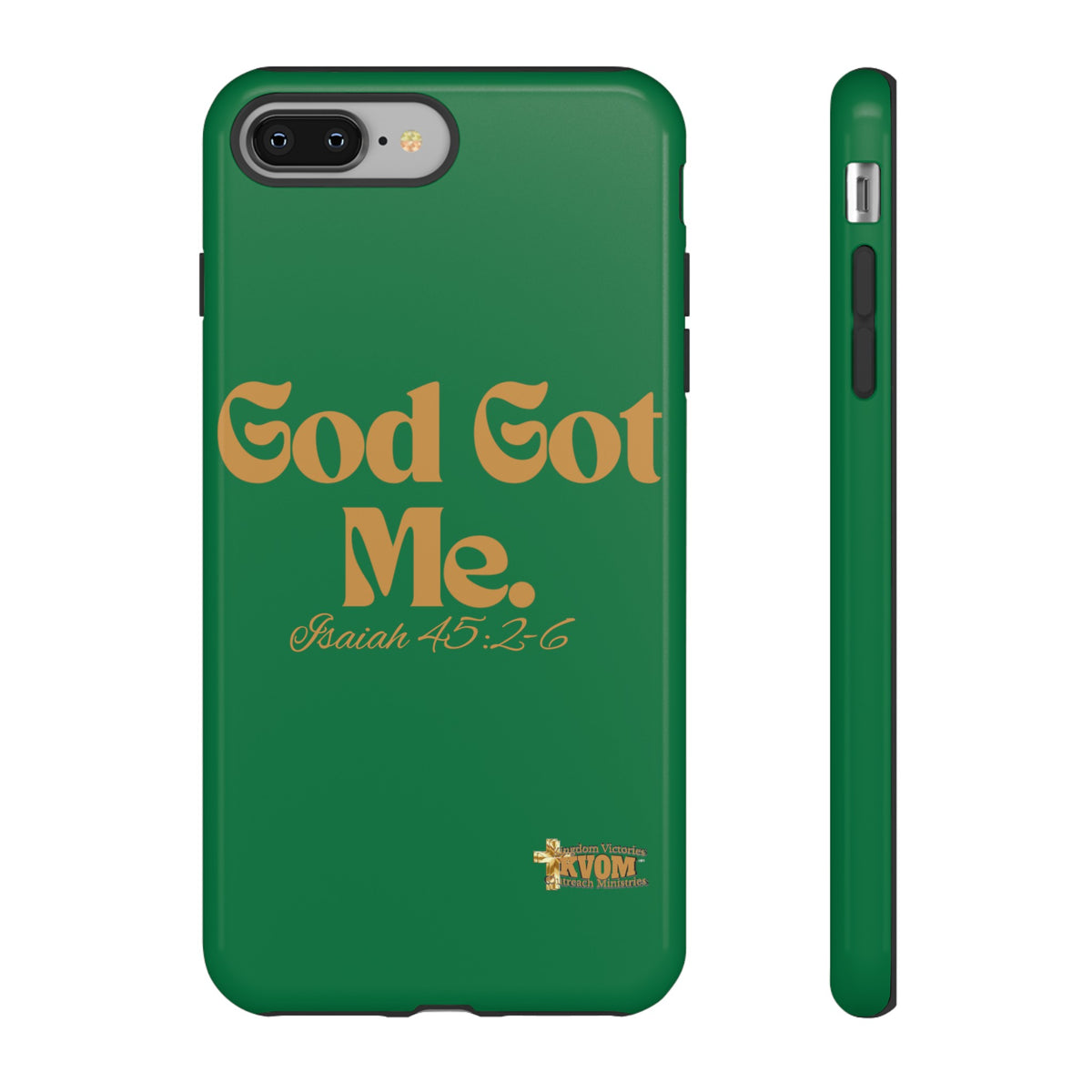 God Got Me KVOM Tough Case, Gold Print