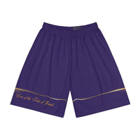 Lion of the Tribe Judah Men’s Sports Shorts, Majesty Purple