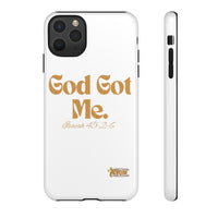 God Got Me KVOM Tough Case, Gold Print