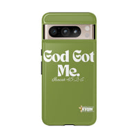 God Got Me KVOM Tough Case, White Print