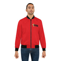 KVOM Logo Men's Bomber Jacket: Red