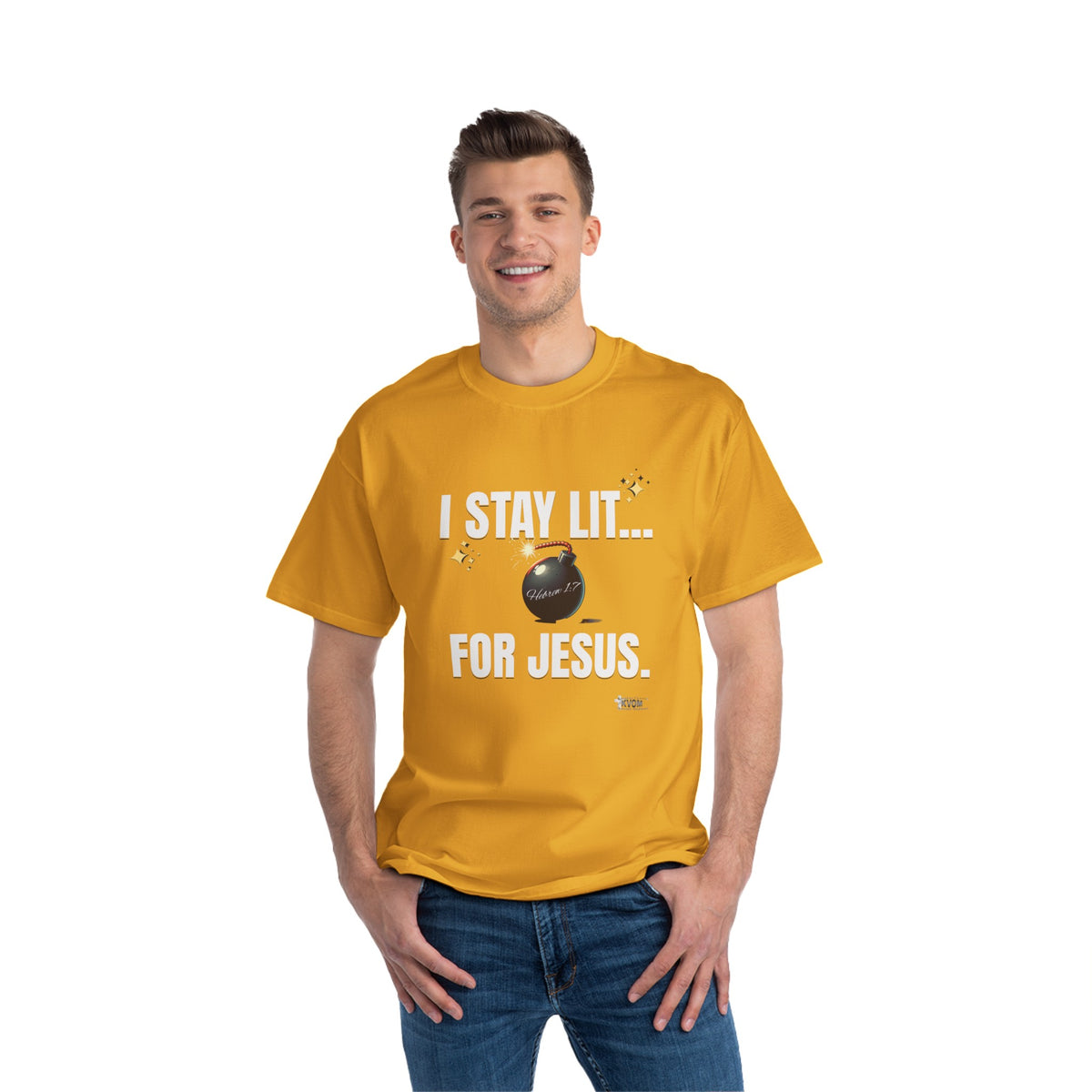 I Stay Lit For Jesus Relaxed Short-Sleeve T-Shirt