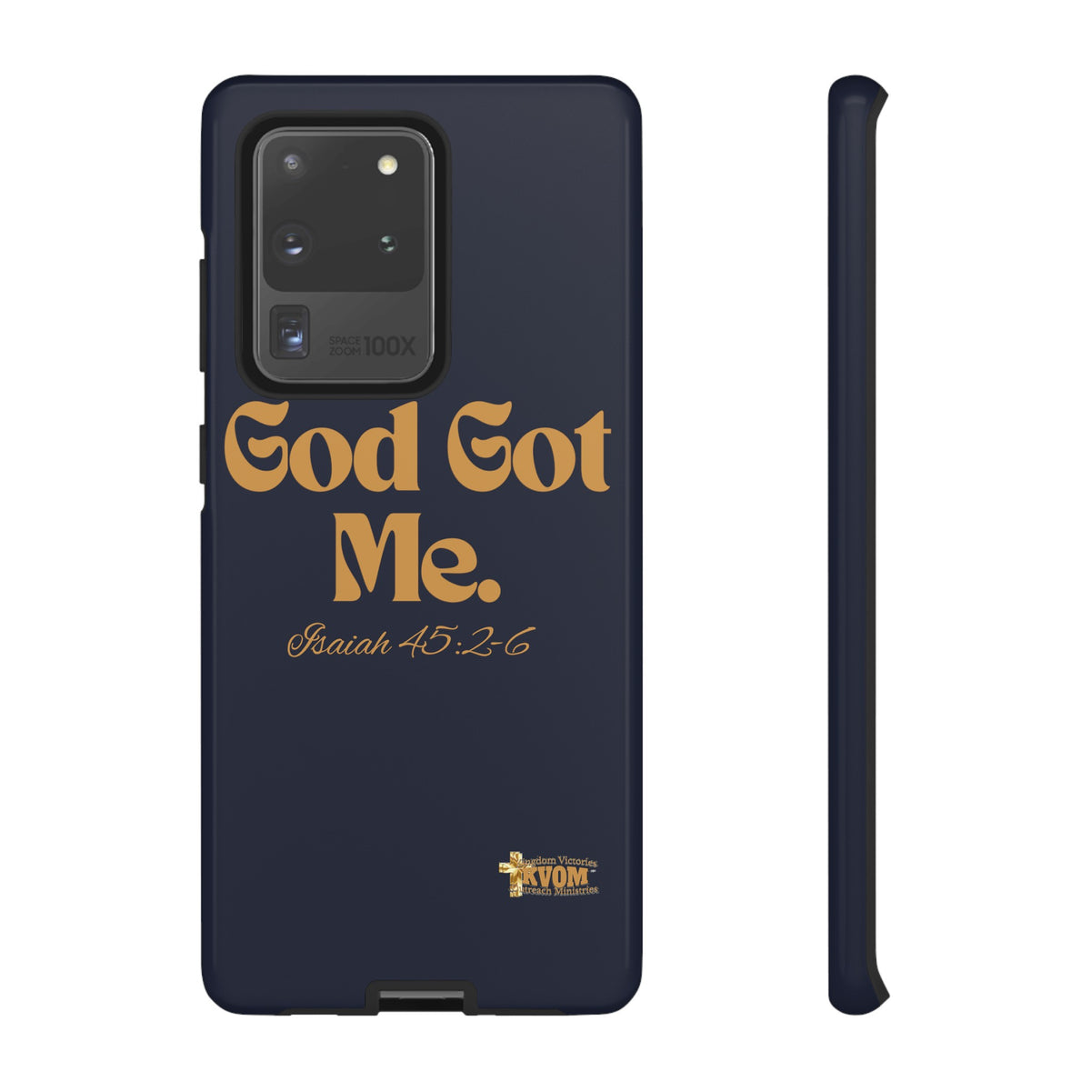 God Got Me KVOM Tough Case, Gold Print