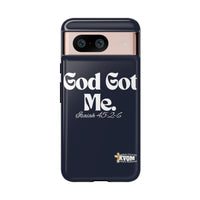 God Got Me KVOM Tough Case, White Print