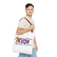 KVOM Logo Tote Bag, White, Moses Temple Colored Logo