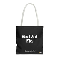 God Got Me Tote Bag: Black & White