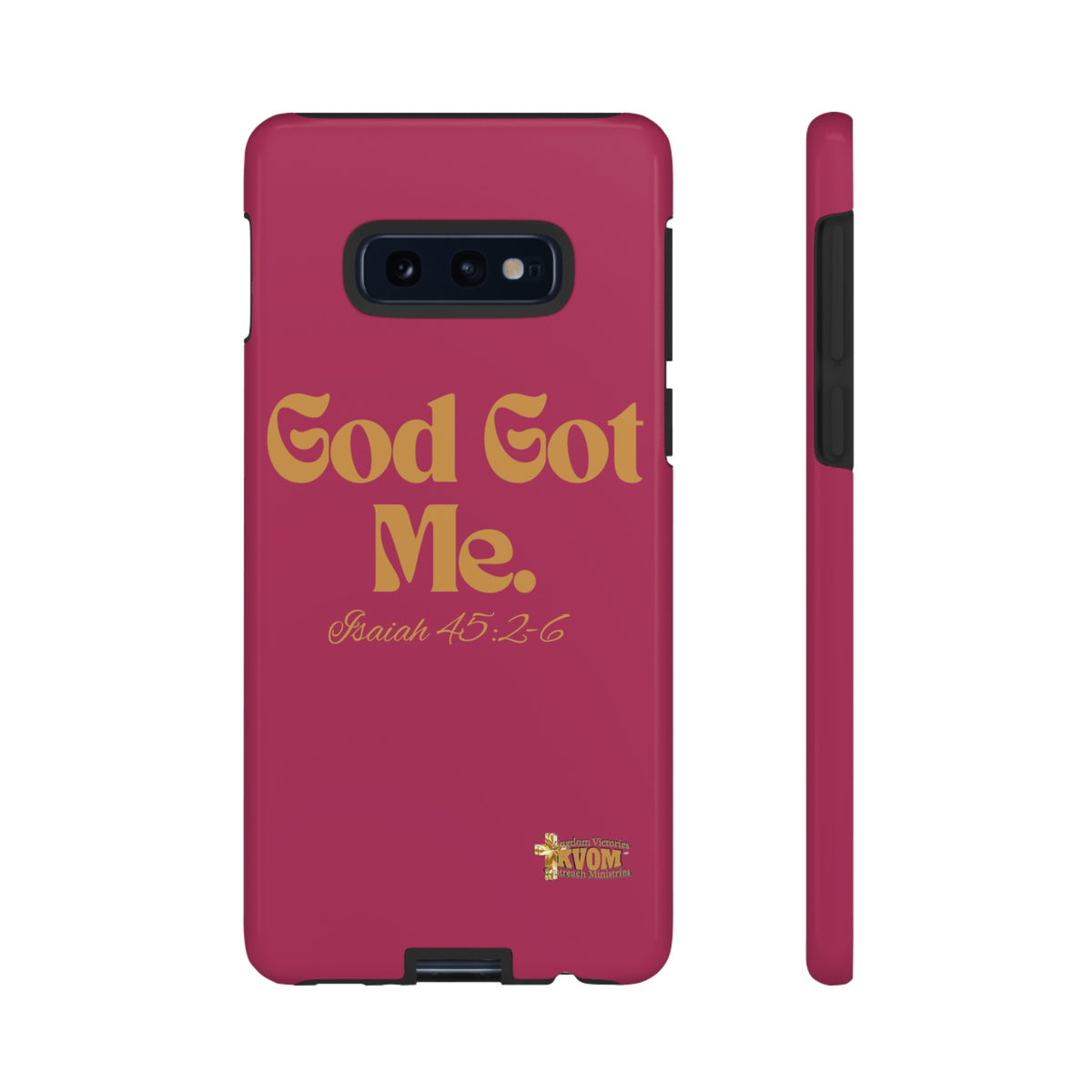 God Got Me KVOM Tough Case, Gold Print