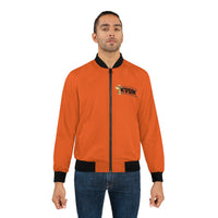 KVOM Logo Men's Bomber Jacket: Orange