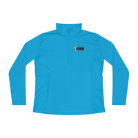 KVOM Logo Black Ladies Zip-Collar Pullover