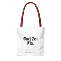 God Got Me Tote Bag White & Black